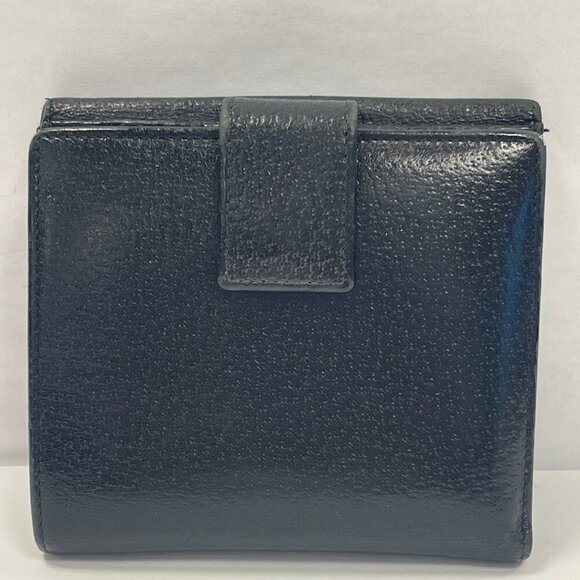 Gucci Eclipse Insignia Black Leather Compact Wallet - Preowmned - Picture 4 of 14